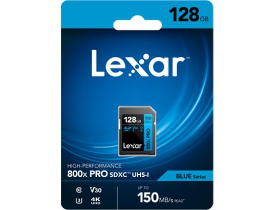 LEXAR - Carte mémoire 128 Go High-Performance 800x Pro SDXC 128GB