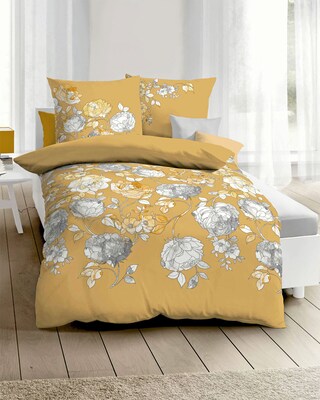 kaeppel Satin-Bettwäsche ELYSIAN 135 x 200 cm goldfarbig