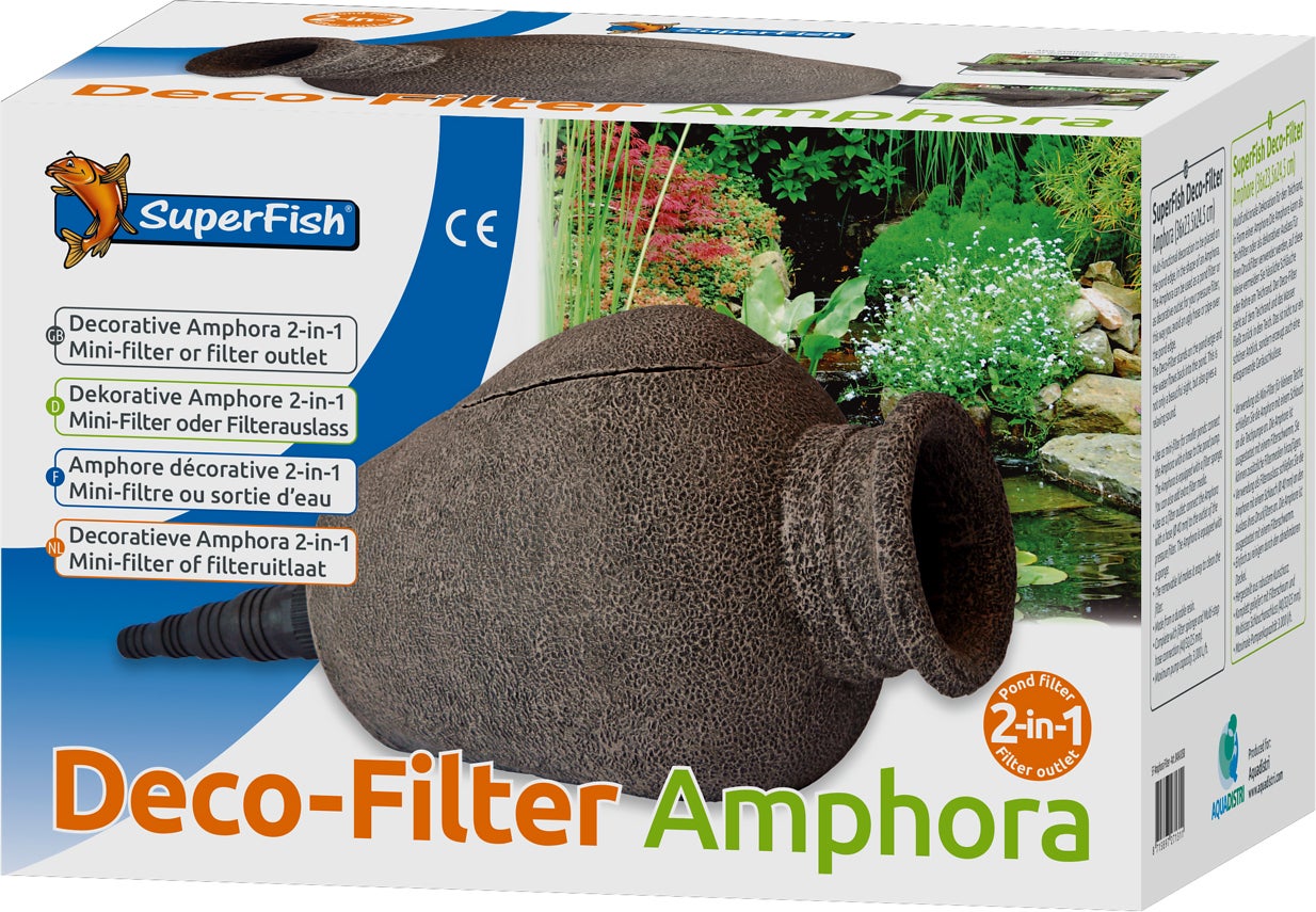 Superfish vijverdecoratie en filter amfora 36 x 23,5 x 24,5 cm