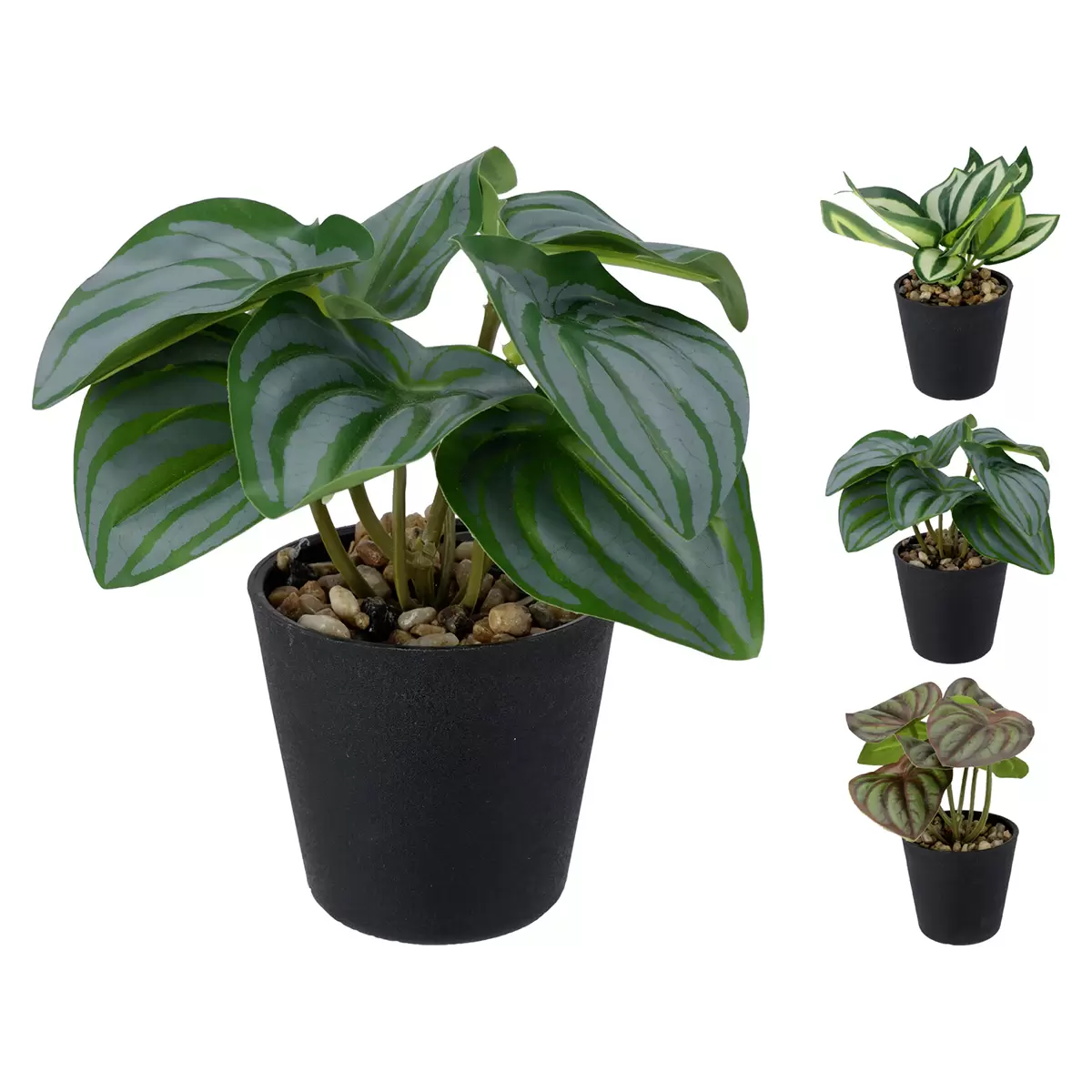 Kunstpflanze im Topf Planty dunkelgrün,schwarz