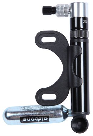 DUAL Minipumpe mit CO2-Adapter und CO2-Patrone  schwarz