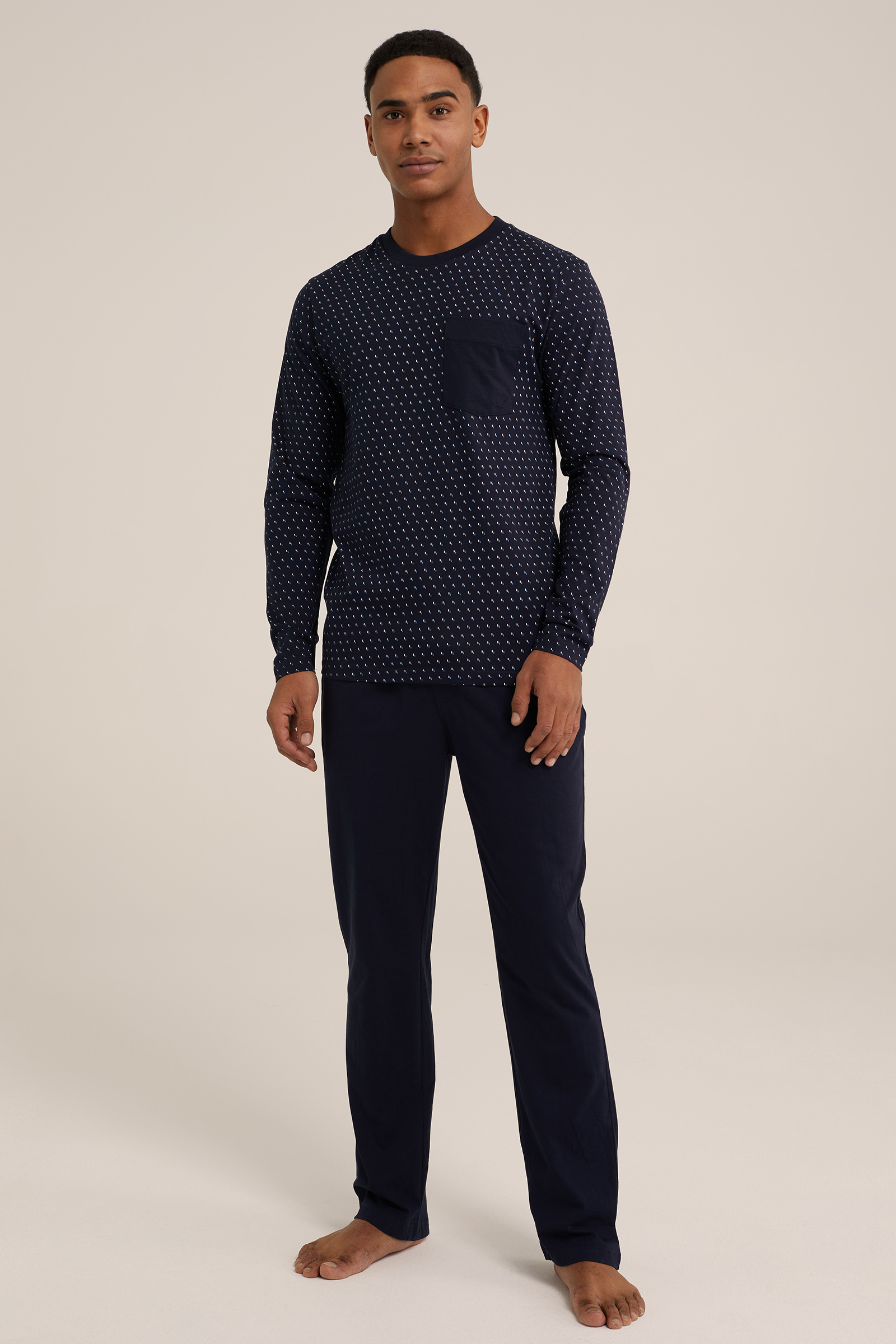pyjamabroek WE Fashion Donkerblauw