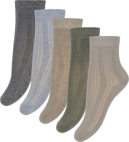 Minymo Socken - 5er-Pack - Winter Sky m. Rib