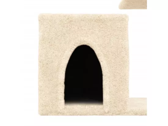 Arbre à chat avec griffoirs en sisal crème 50,5 cm