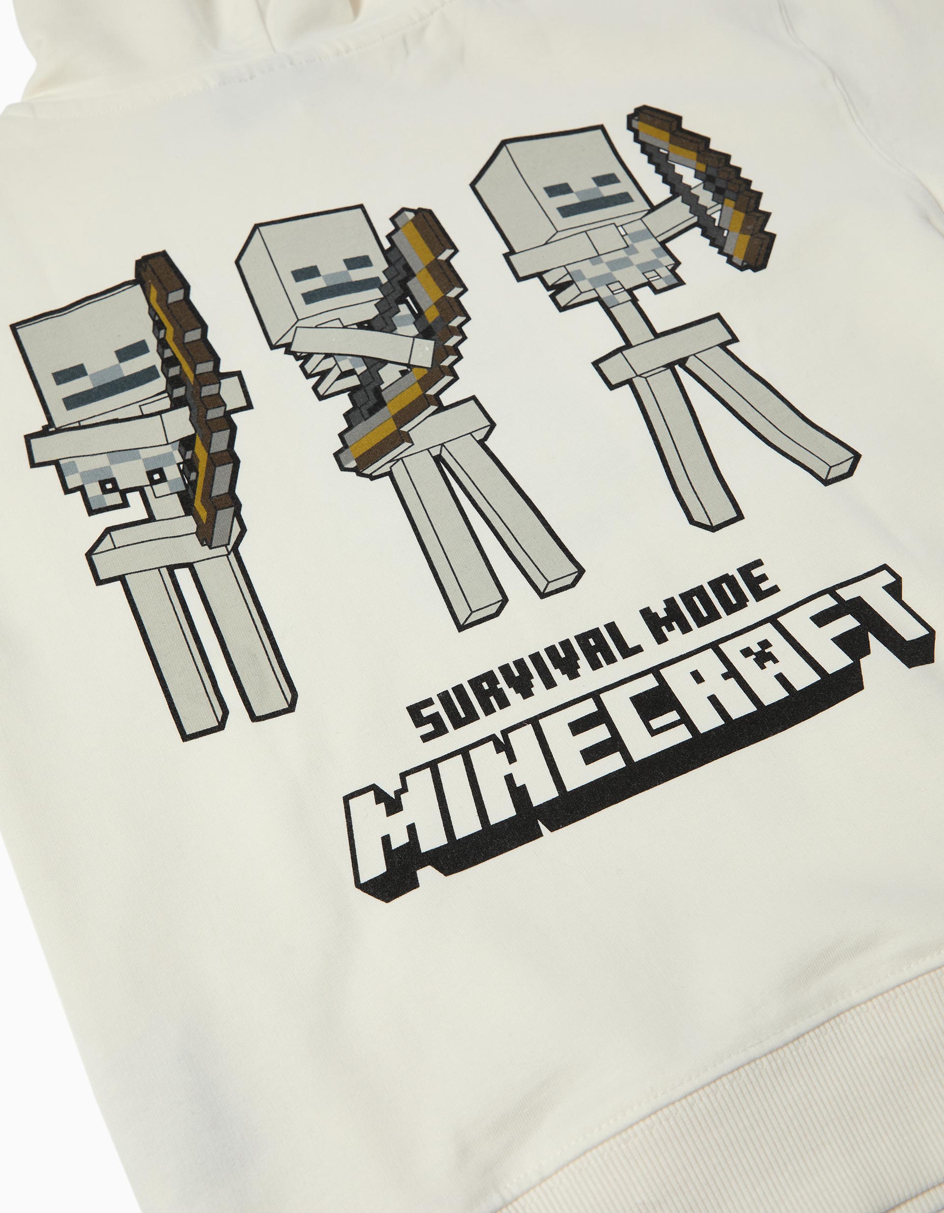 Sweatshirt com Capuz 'Minecraft', Menino, Branco