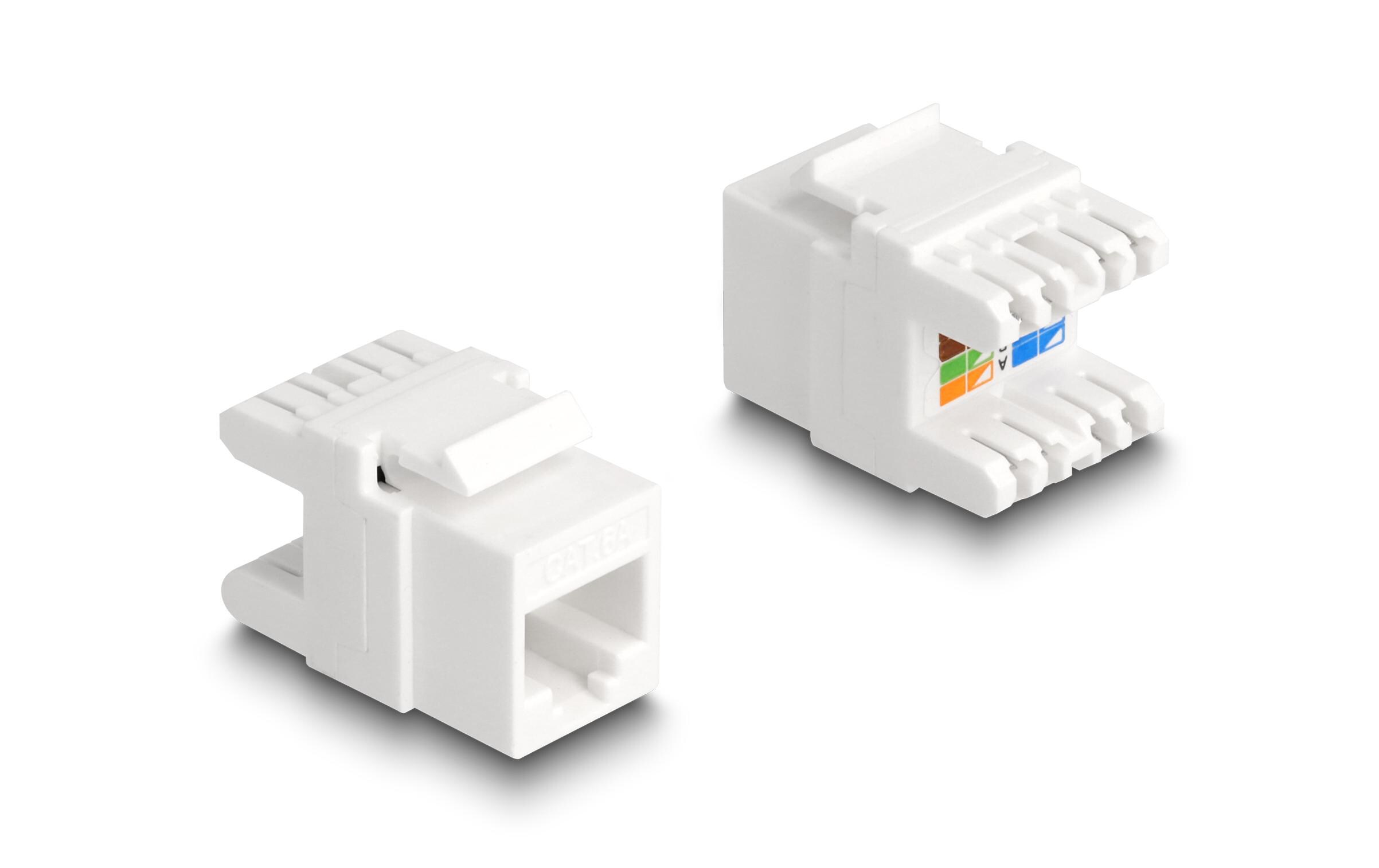 Keystone-Modul Cat.6A, werkzeugfrei, Buchse RJ-45, LSADelock Keystone Modul RJ45 Buchse zu LSA Cat.6A werkzeugfrei mini