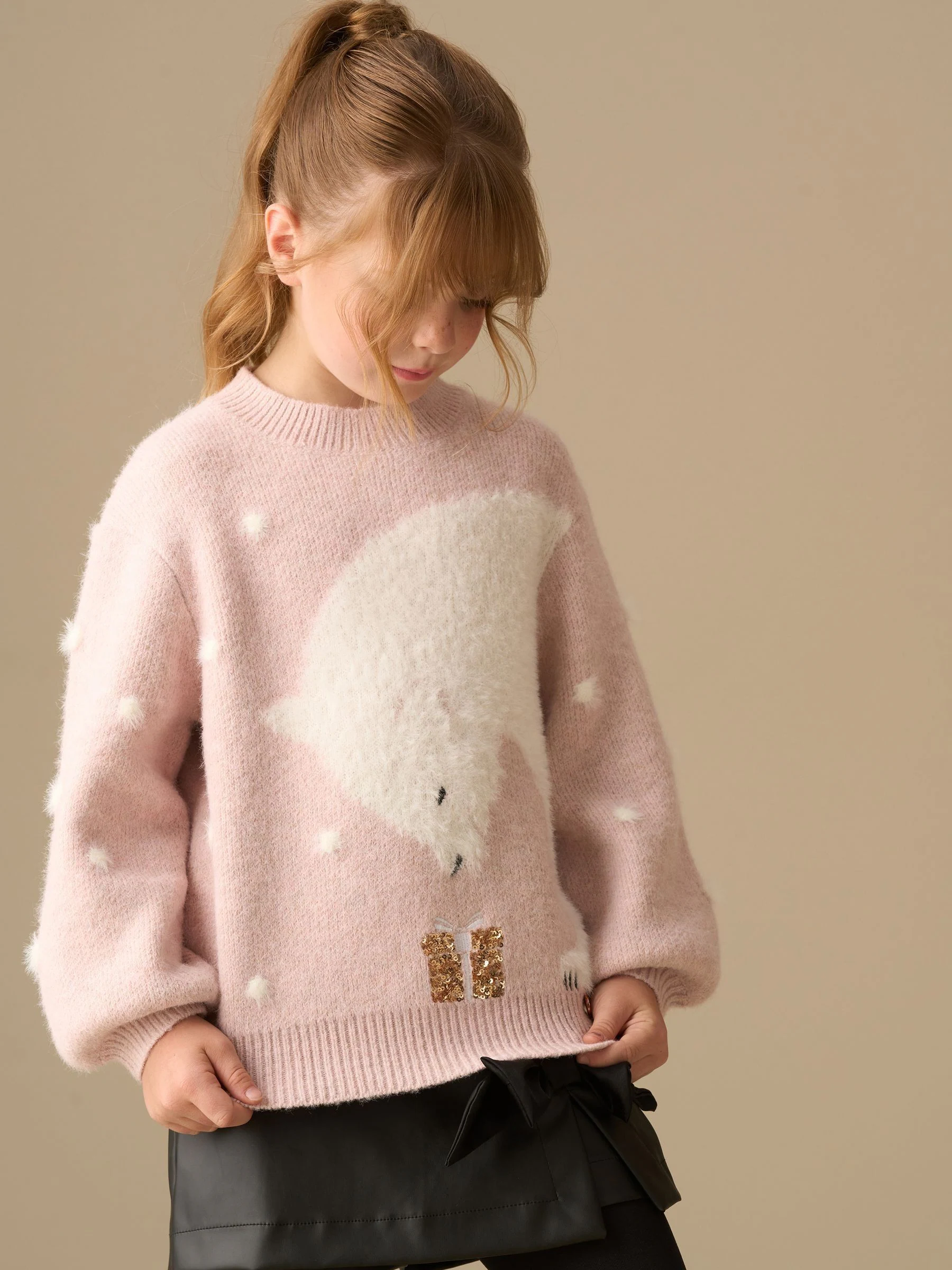 Angel & Rocket Izzy Polar Bear Knitted Jumper