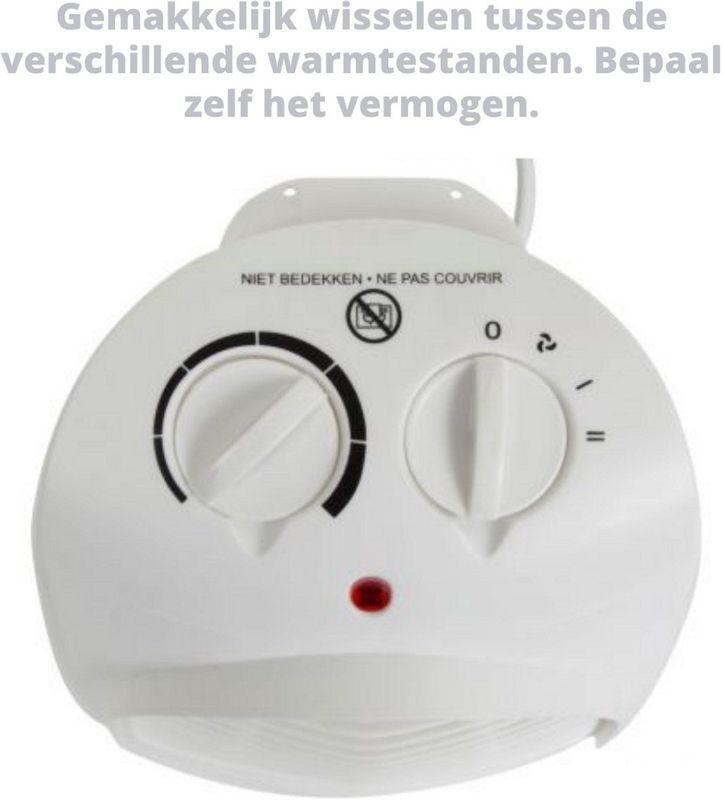 Perel - Ventilatorkachel - 2000 W - Wit