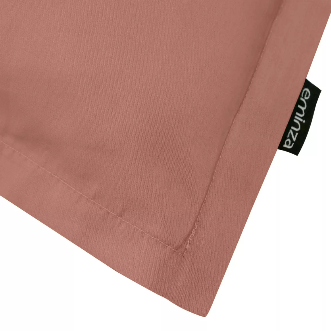 Taie d'oreiller rectangulaire percale de coton (50 x 80 cm) Cali Bois de rose