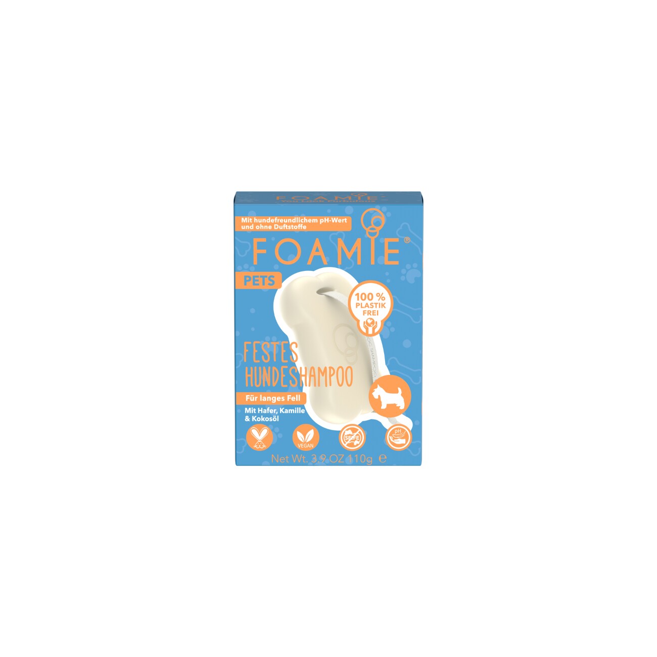 New Flag Foamie Hundeshampoo langes Fell 110 g