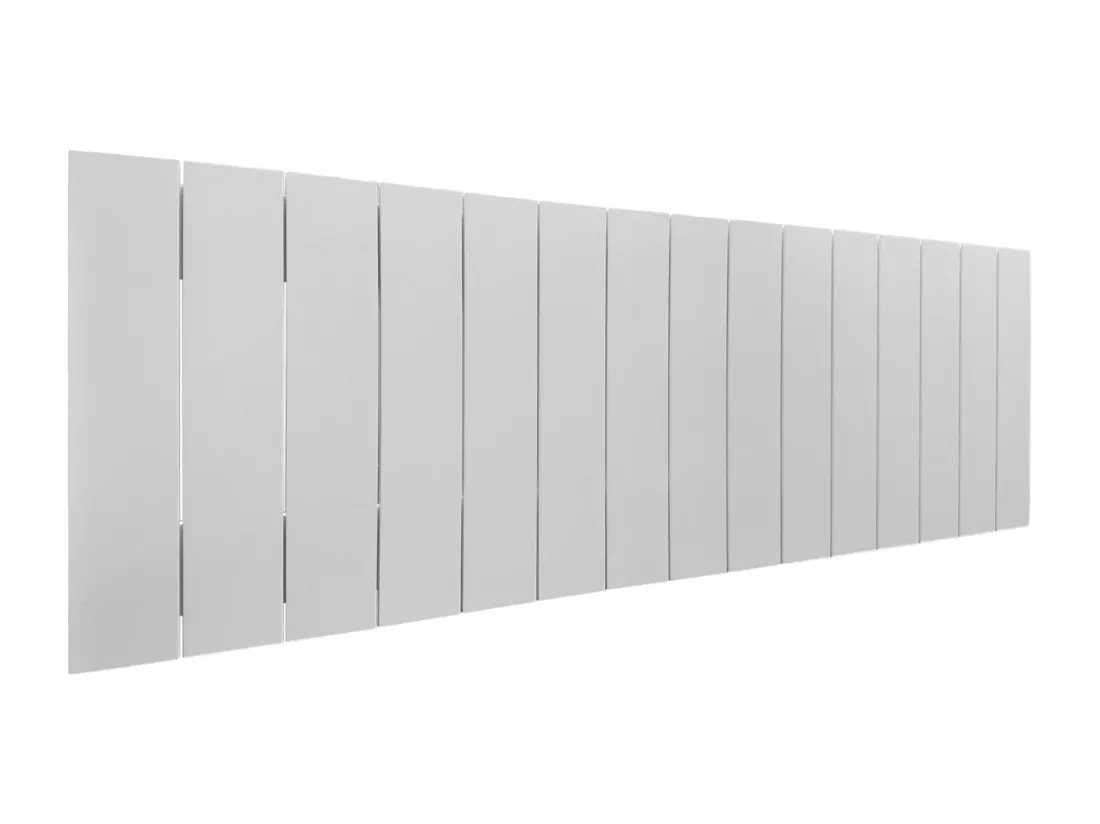 DHOME Tête de lit en bois recyclé DM Style Palette Verticale 145x46 Lits 135/140 - Blanc Solide