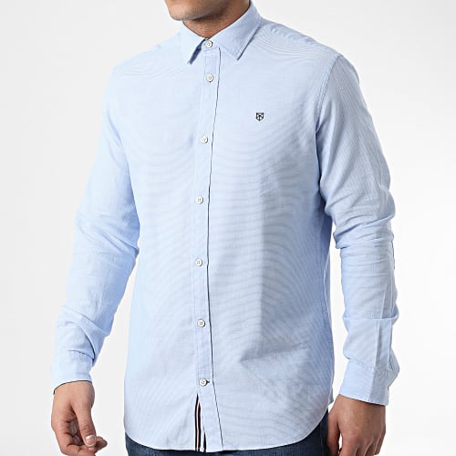 Chemise A Manches Longues Blabordeaux Bleu Clair
