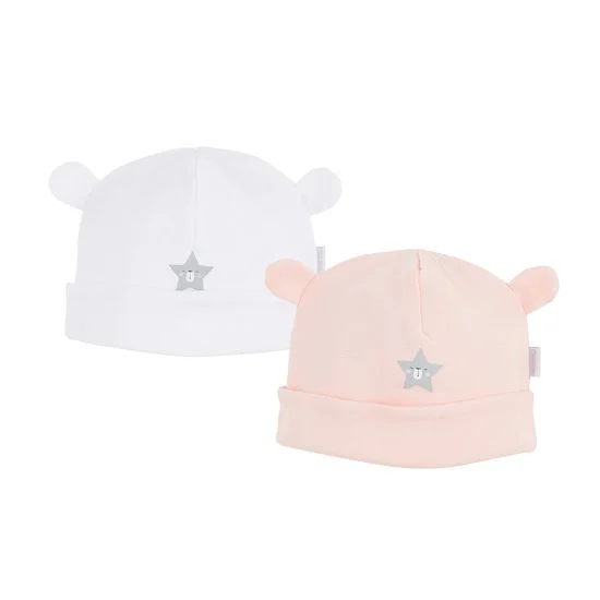 Lot de 2 bonnets   Rose        6-9 mois   de               P'tit Bisou Petit Prix