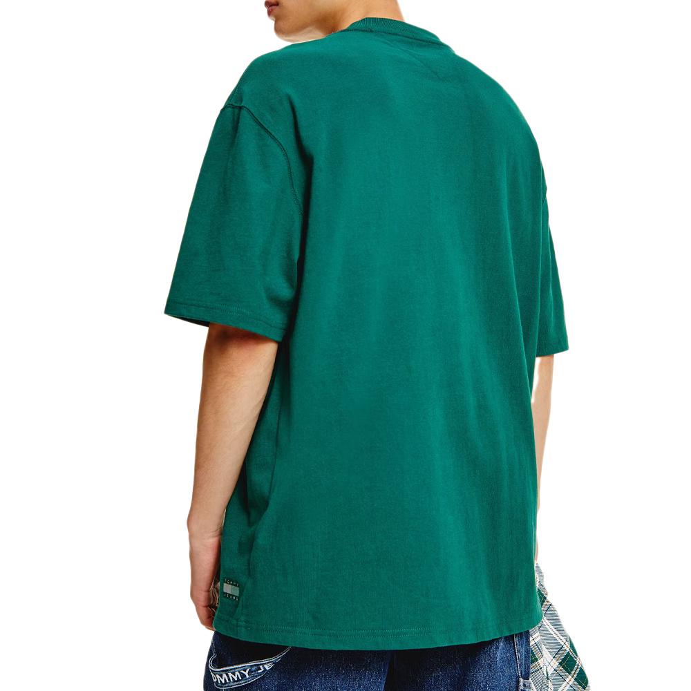 Tommy Hilfiger T-shirt Vert Homme Tommy Hilfiger DM0DM12155