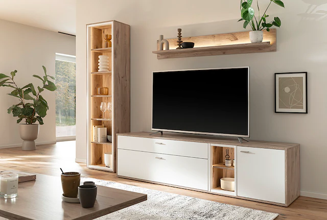 MCA furniture Wohnwand »SANTERNO« Komplett-Set, 3-teilg, 3 Stk. tlg.