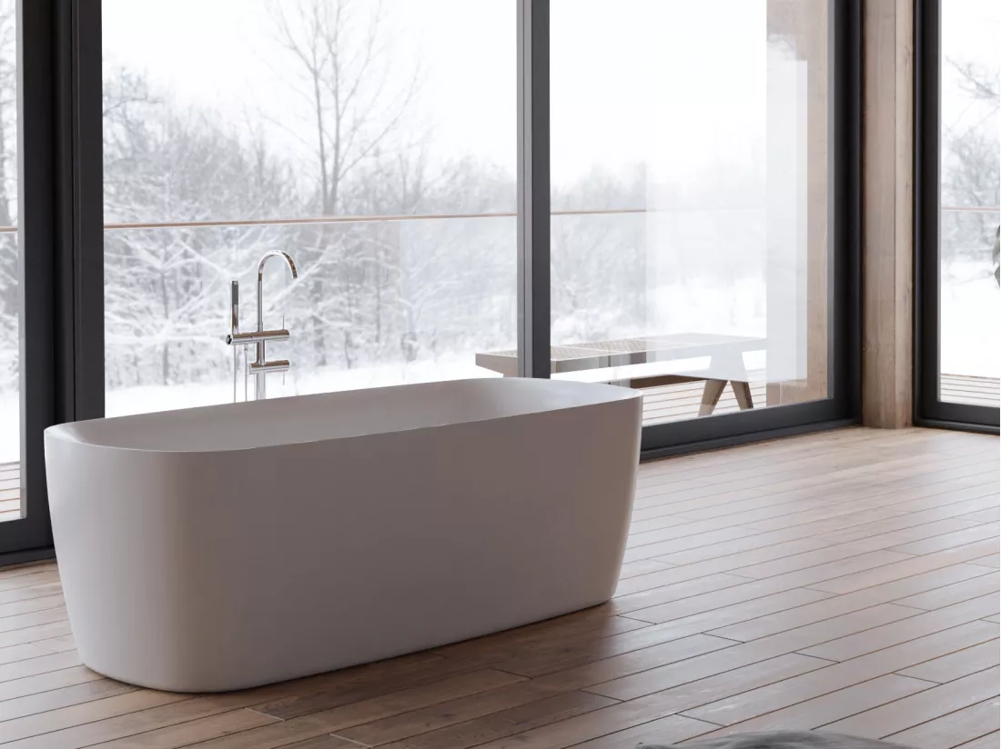 Baignoire îlot ovale SWING L. 170 x l. 80 cm, by SPALINA