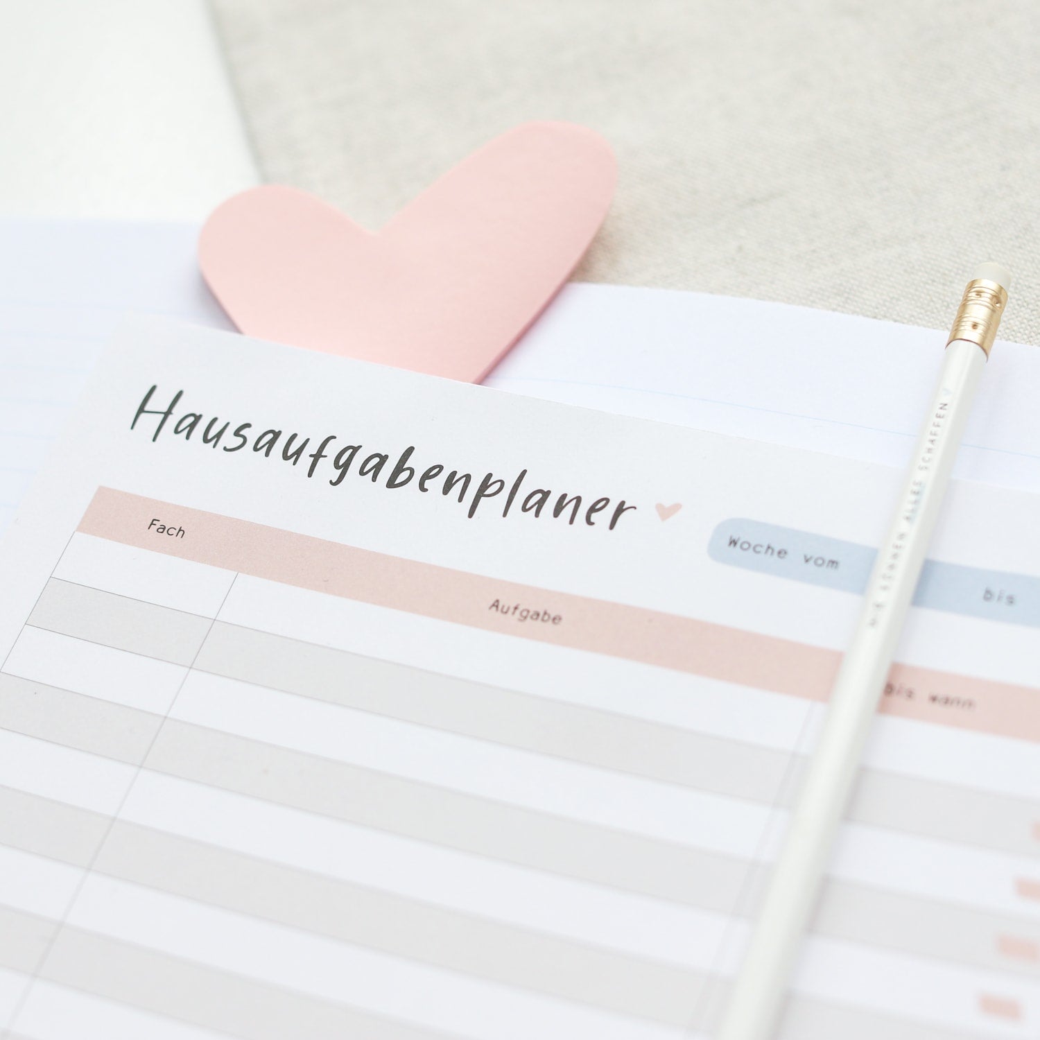 Notizblock A4 „Hausaufgabenplaner