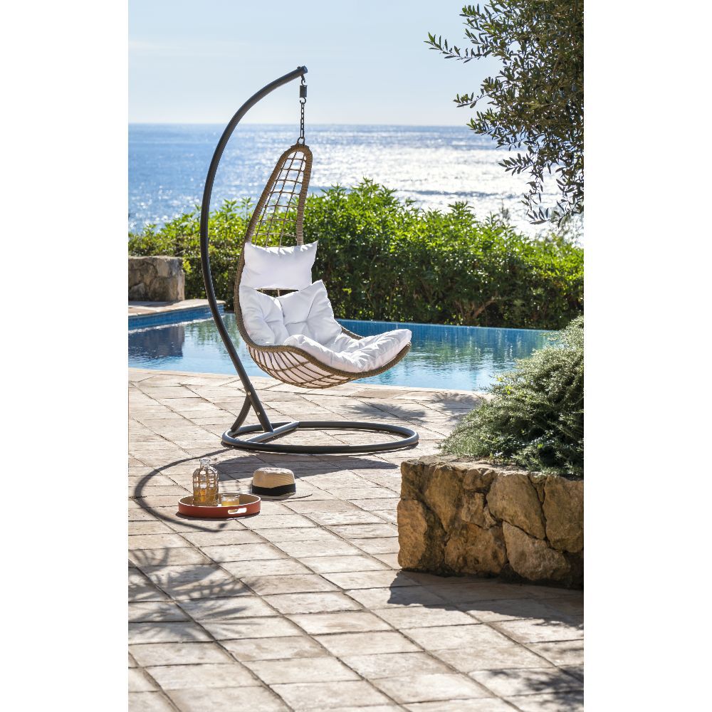Fauteuil suspendu Vegas rotin marron H197 cm