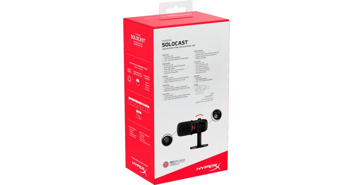 HyperXSoloCast microfoon  (Zwart, Pc)