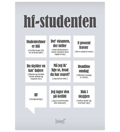 Dialægt Poster - 30x42 - HF-Studenten