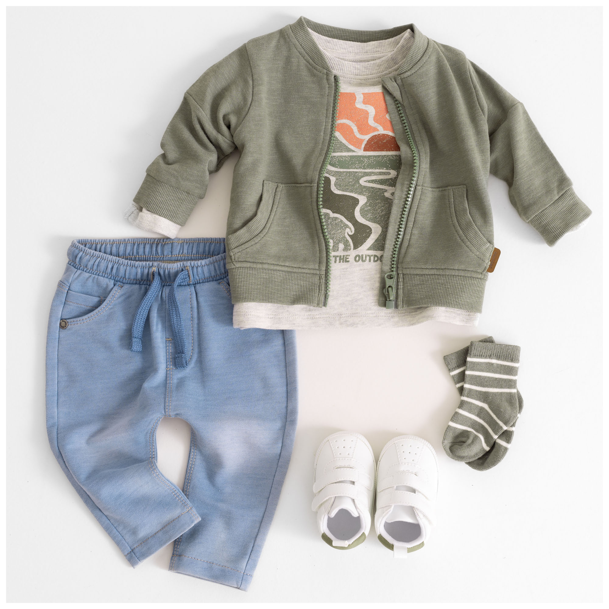 Prénatal peuter sweater lange mouwen printopdruk multi