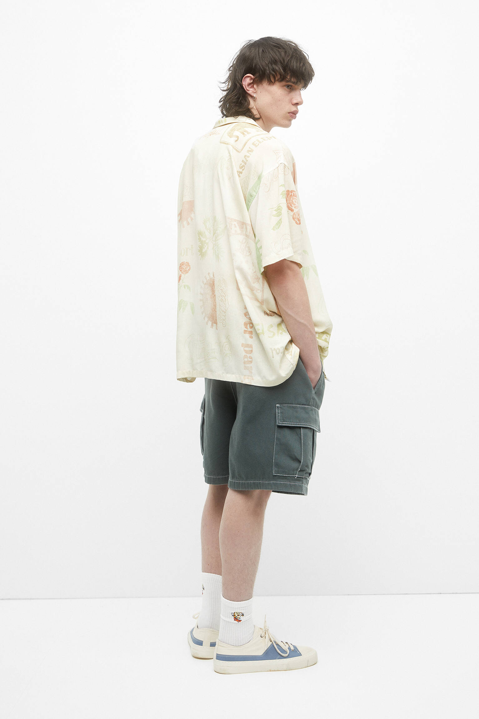 CAMISA ESTAMPADA LOS ANGELES - OFF WHITE