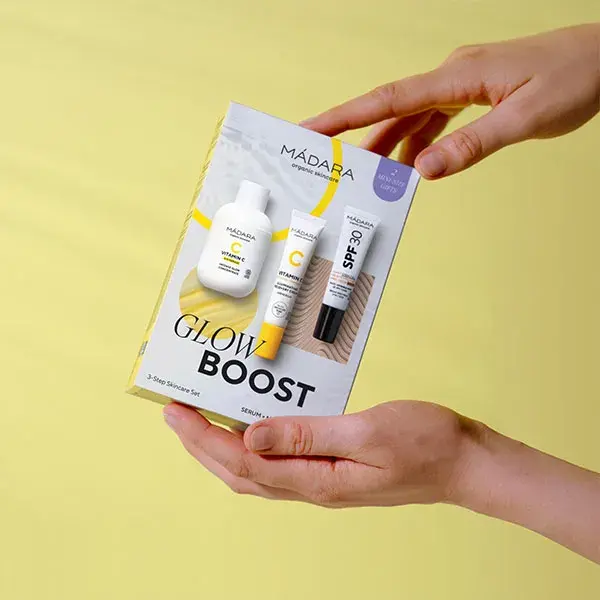 Kit de cuidados faciais Madara Cosmetics Glow Boost em 3 etapas, 60ml
