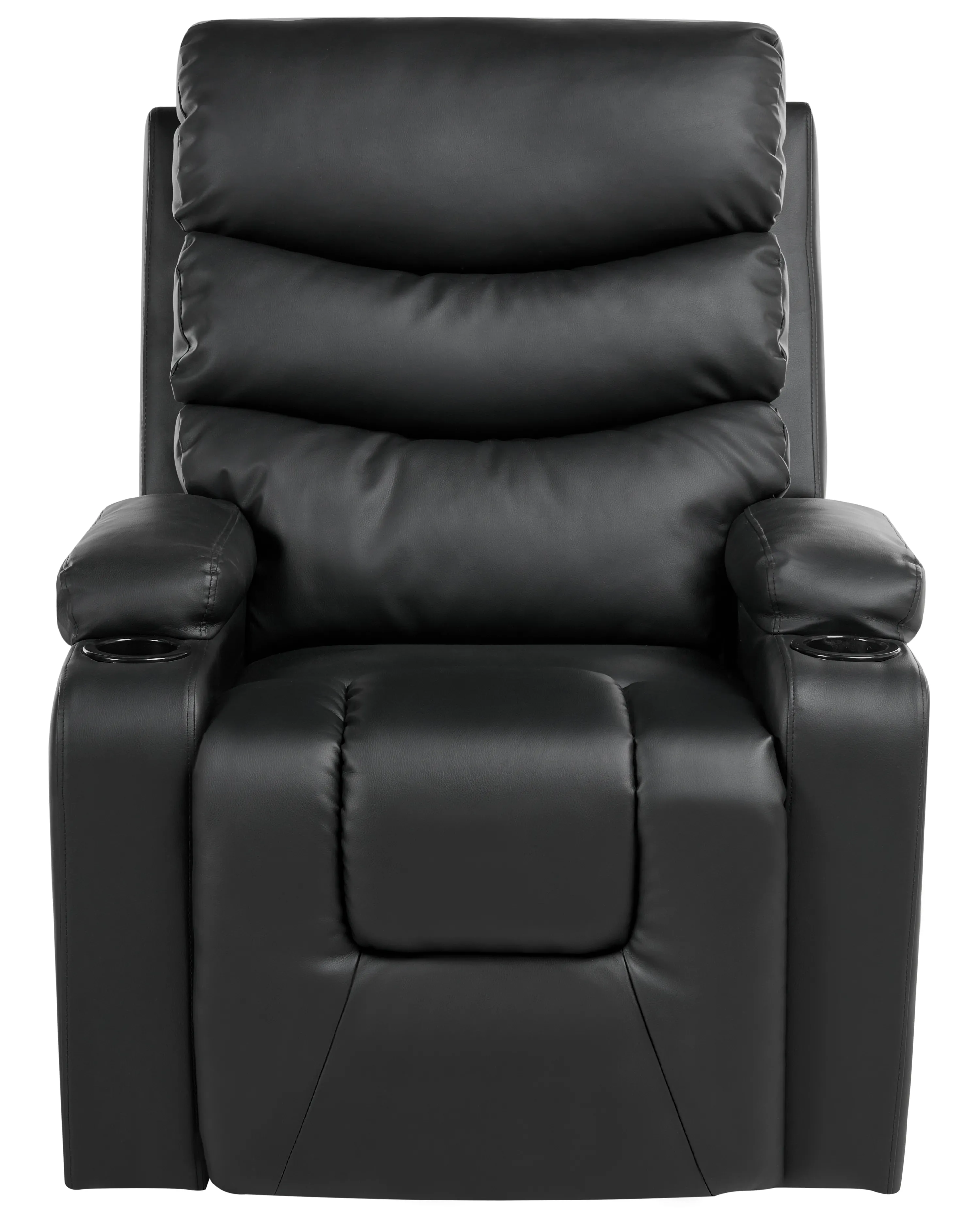 Elektrische relaxfauteuil ETER inclusief voetensteun Kunstleer Zwart