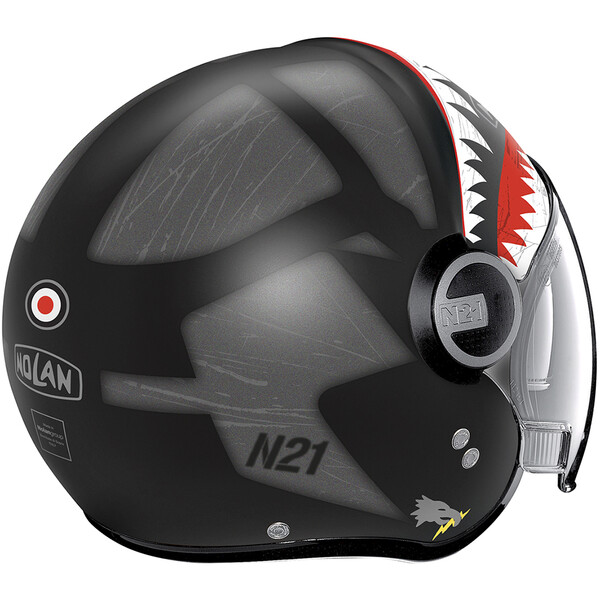 Nolan - Casque N21 Visor Skydweller Noir Mat / Gris / Blanc / Rouge