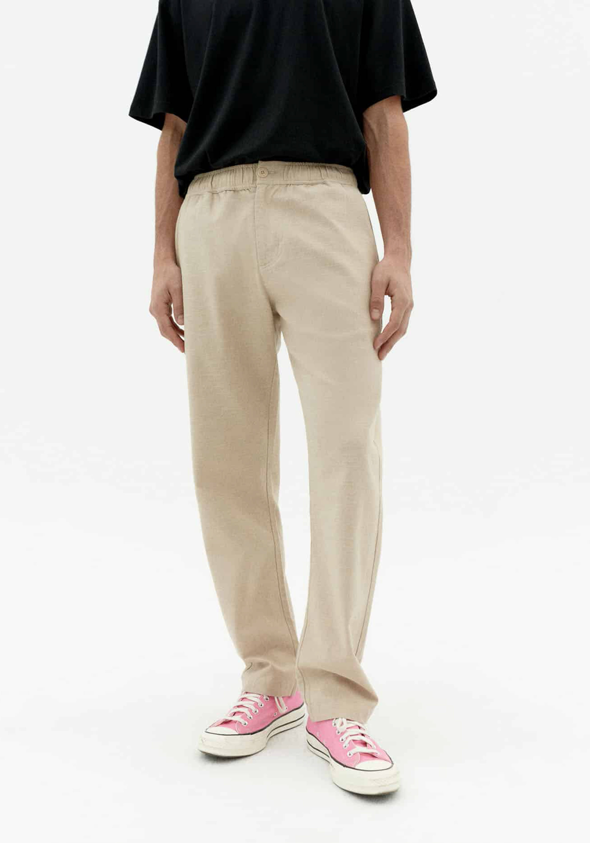 Thinking Mu Hose Light Travel Pants Oatmeal Ecru
