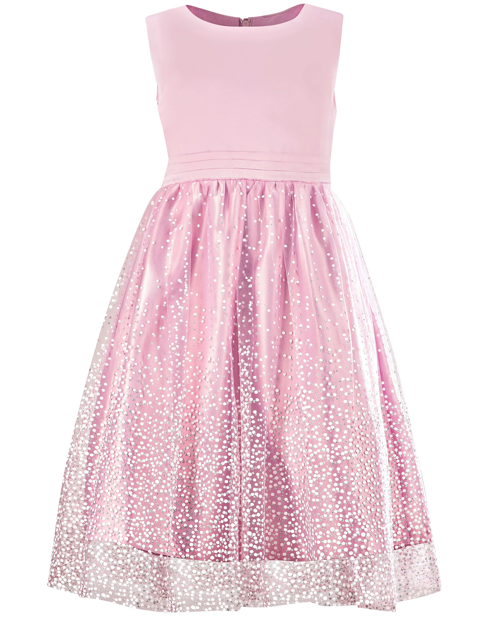 Kleid GLITTER DOTS ärmellos in dusty rose