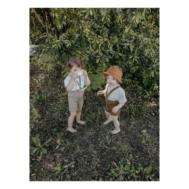 Silly Silas Short à Bretelles Coton Bio | Sable