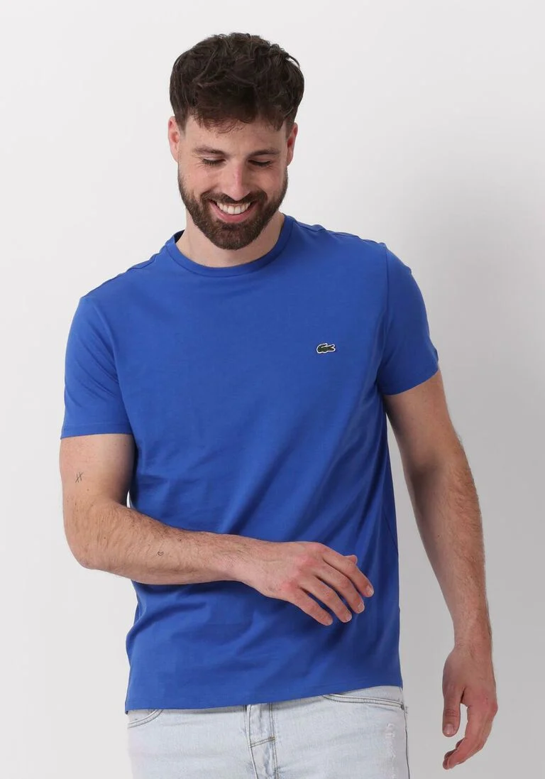 LACOSTE blauwe lacoste t-shirt 1ht1 men's tee-shirt