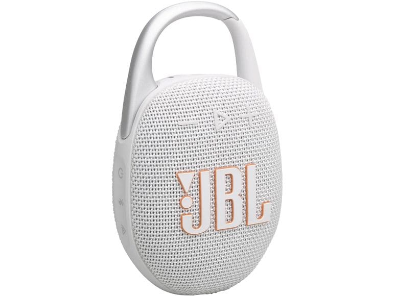 JBL Clip 5 Weiss Ultra-kompakter wasserdichter Lautsprecher