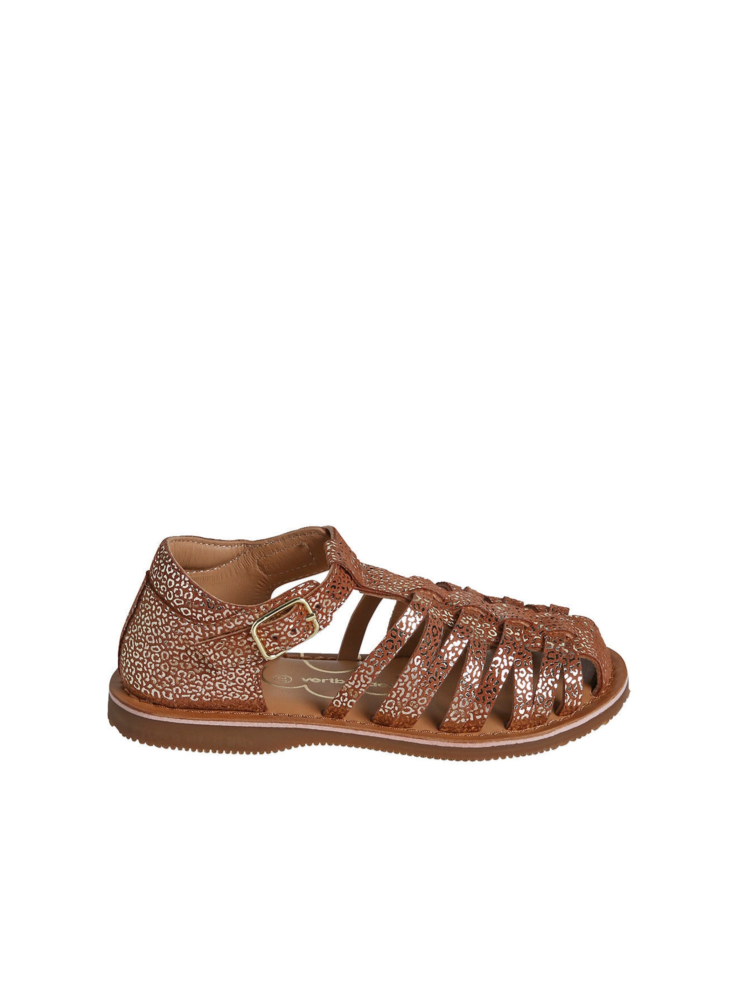 Vertbaudet Kinder Riemchen-Sandalen mit Anziehtrick ocker