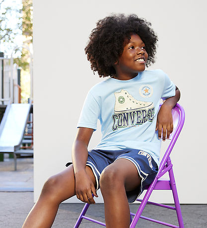 Converse T-shirt - Script Sneaker - True Sky