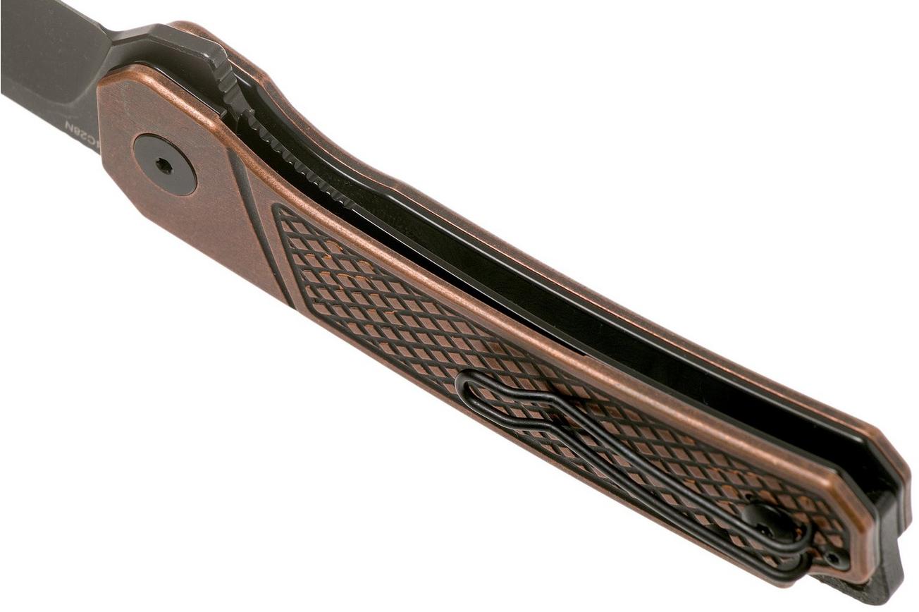 QSP Knife Osprey QS139-E2 Textured Copper, Blackwashed, zakmes