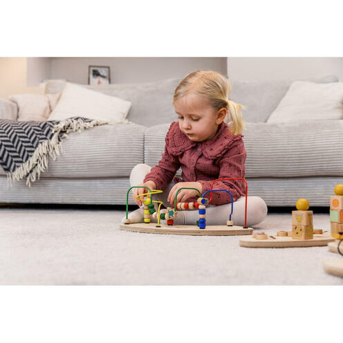 Plateau de jeu labyrinthe perles Alpha Play Moving set - Bois - HAUCK