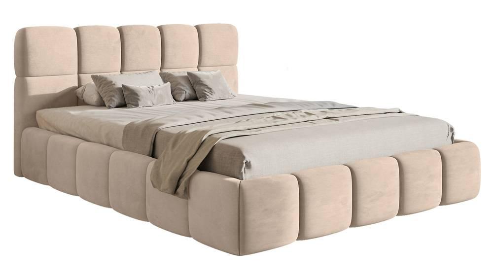 NADUVI Collection Bedframe Chloe velvet 140 x 200