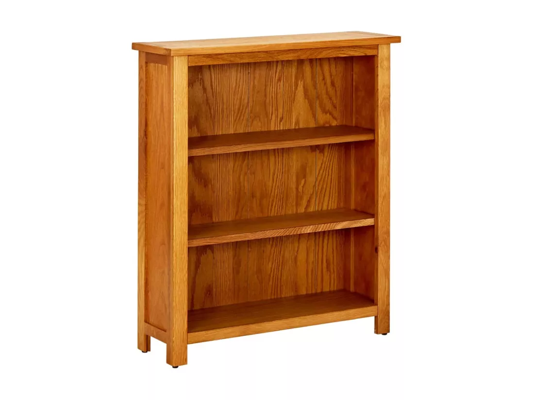 Bibliothèque à 3 étagères 70 x 22,5 x 82cm Bois de chêne massif
