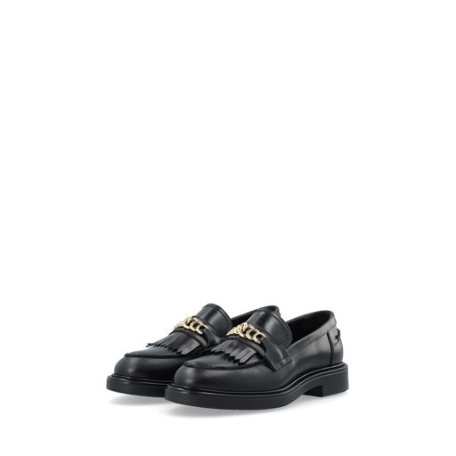 Bianco BIAAdda Fringe Chain Loafers, Black, 40