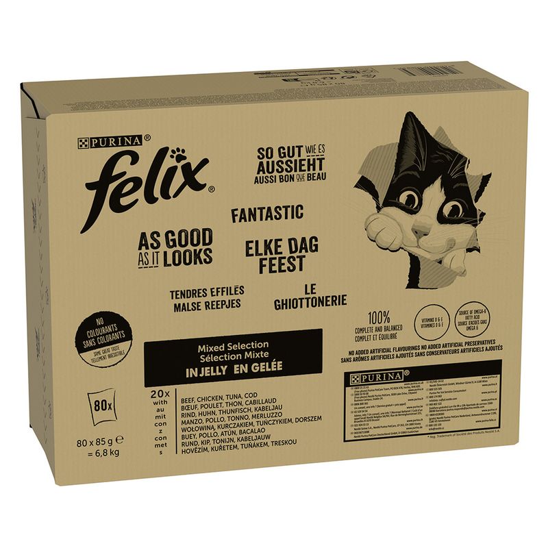 Jumbopack Felix Tendres Effilés 80 x 85 g