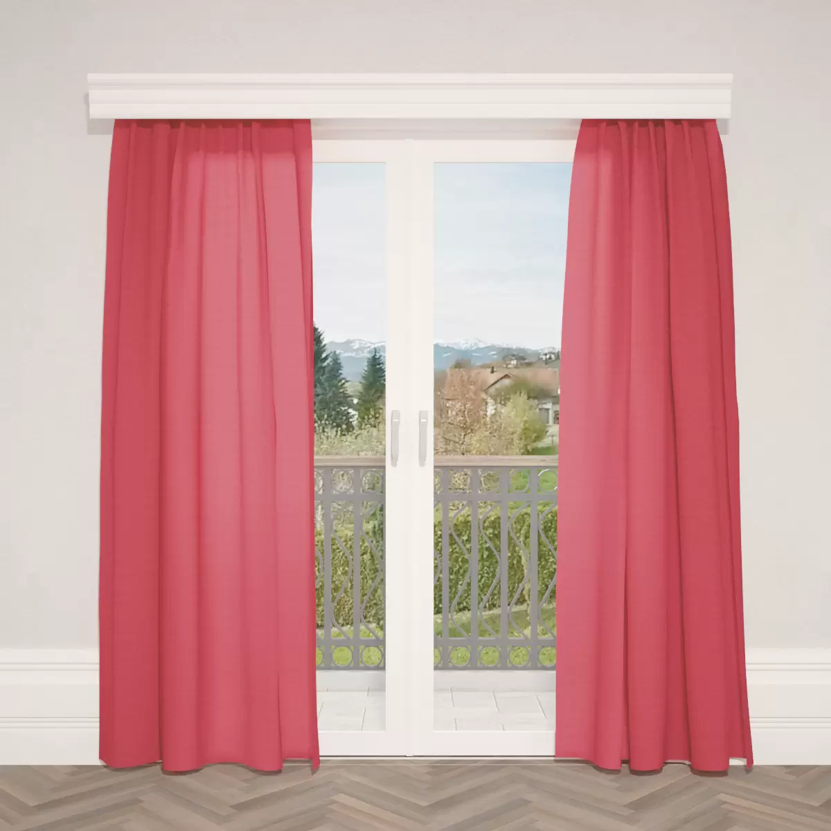 Nachtvorhang Satin Rot