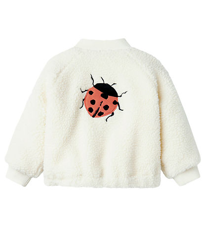 Lil' Atelier Fleecejacke - NmnLajo - Kokosmilch/Marienkäfer