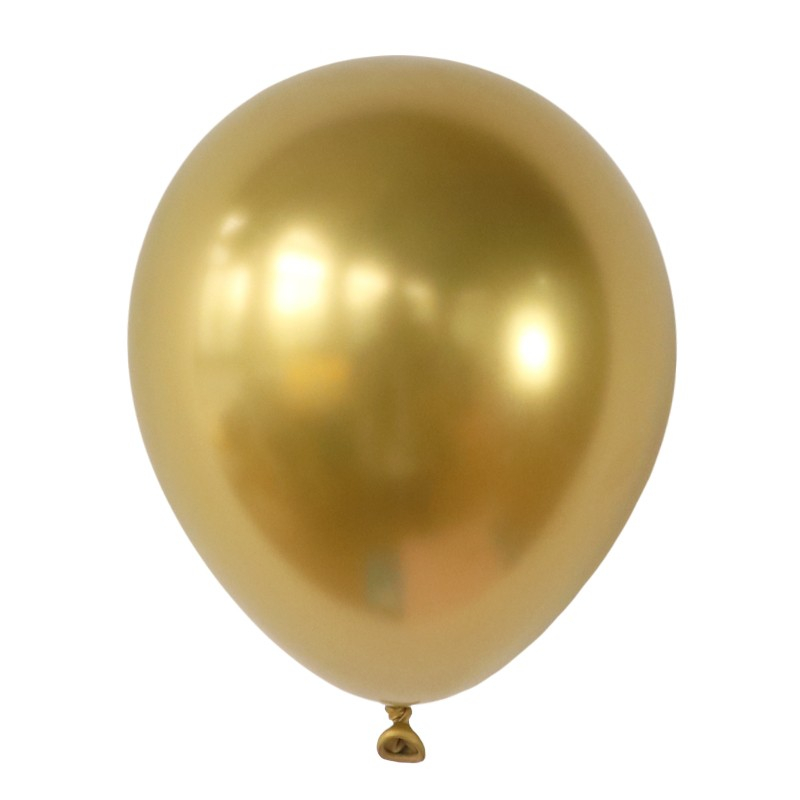 (15er Set) Ø30cm Party Deko Ballons Latex Luftballons Metallic - Grün / Weiss / Gold