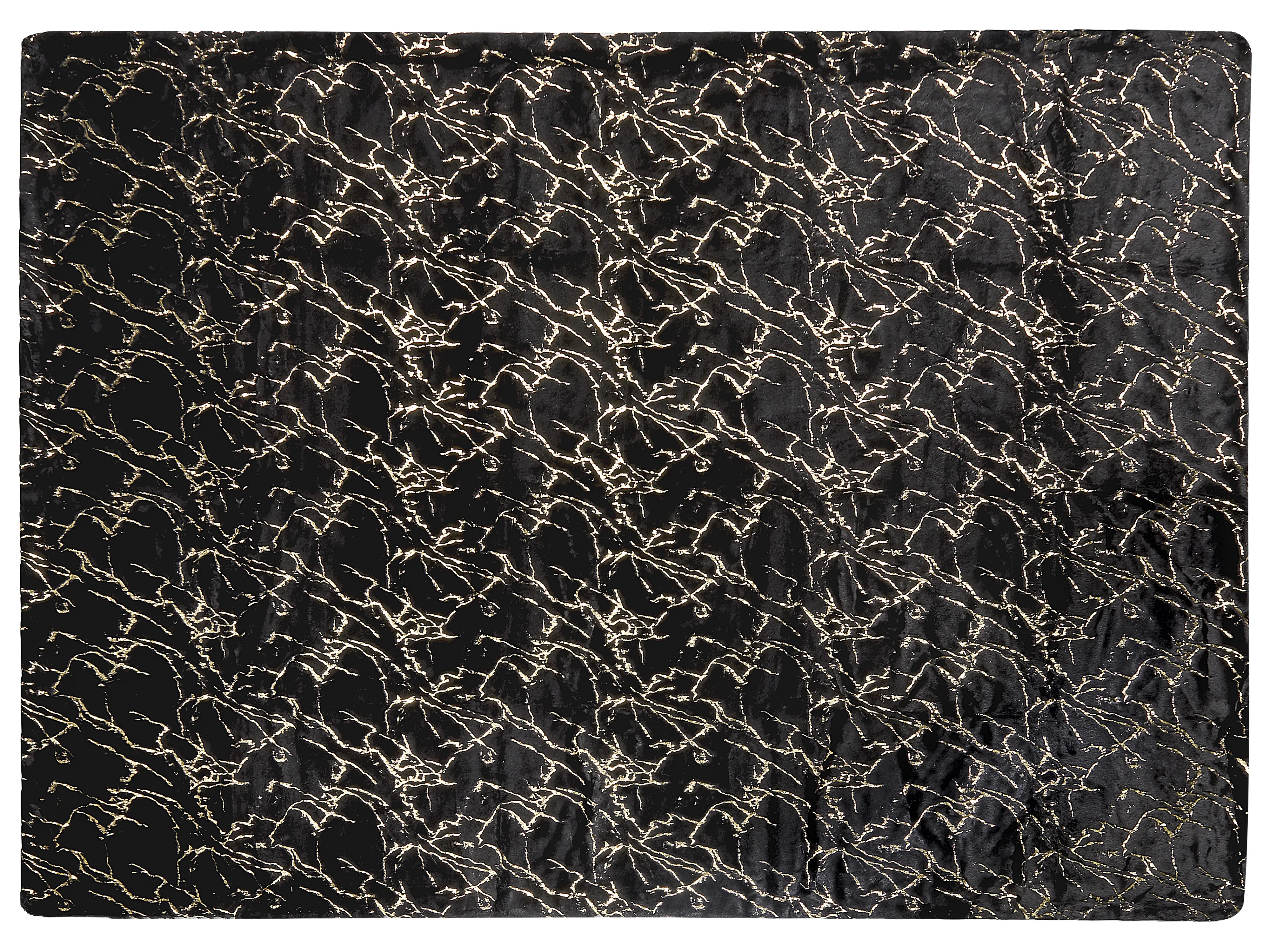 Plaid GODAVARI 130 x 180 cm Zwart