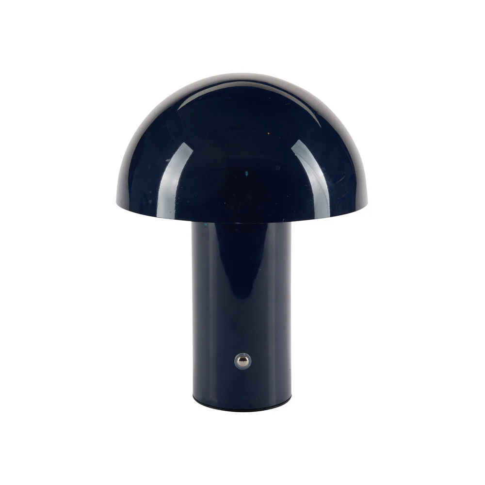 Bahne Interior  Glossy Mushroom LED bordlampe, blå - H21,5 cm.