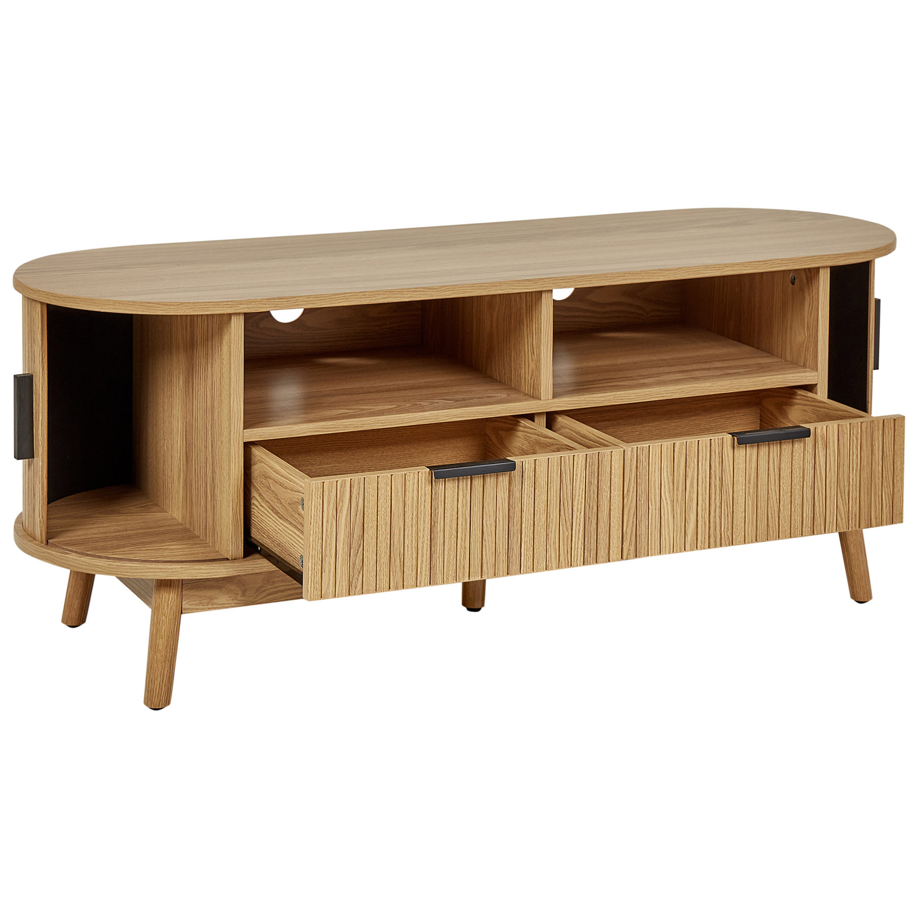 Beliani - SELAH - TV-meubel - Lichthout - MDF