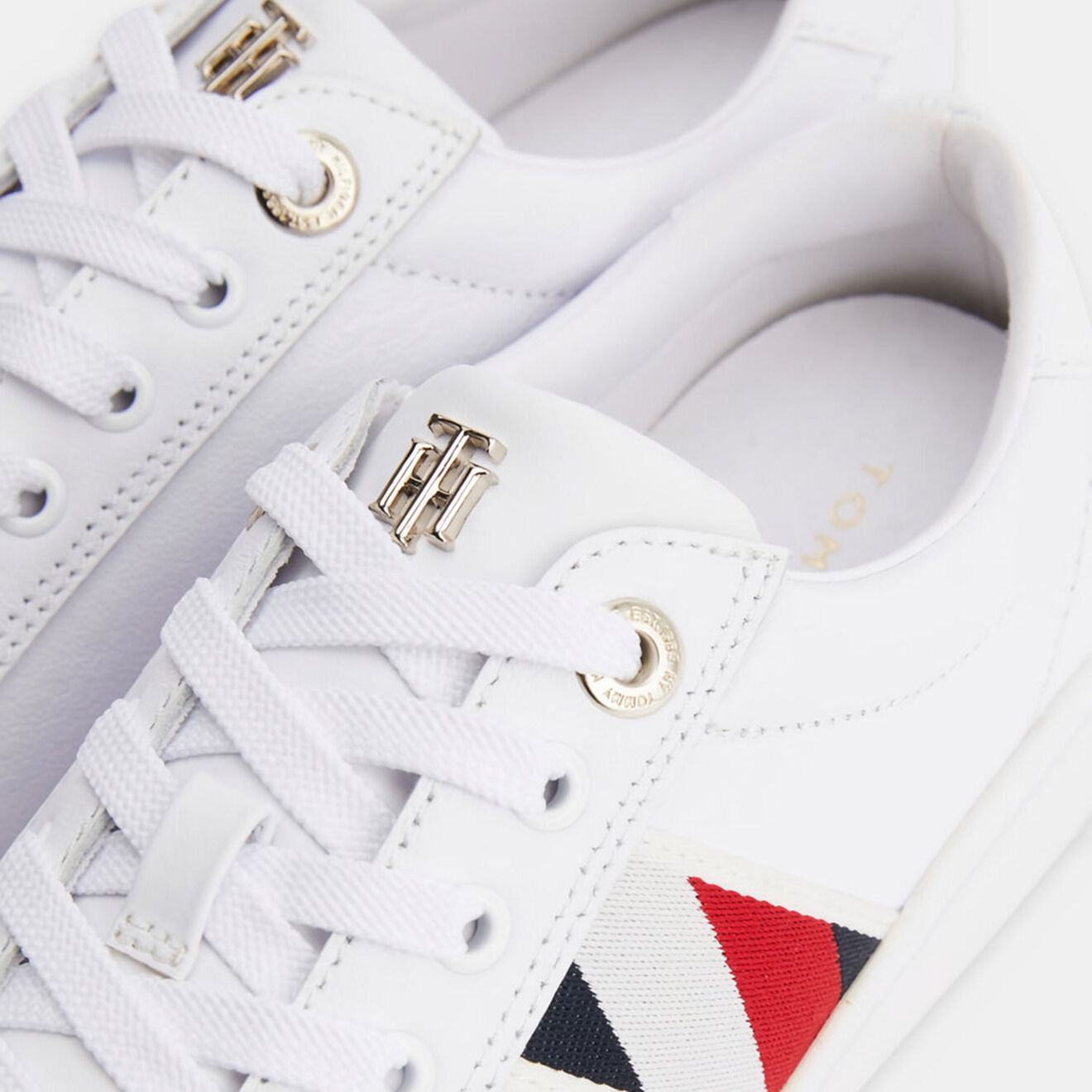 Tommy Hilfiger Baskets en Cuir Corporate Cupsole blanches