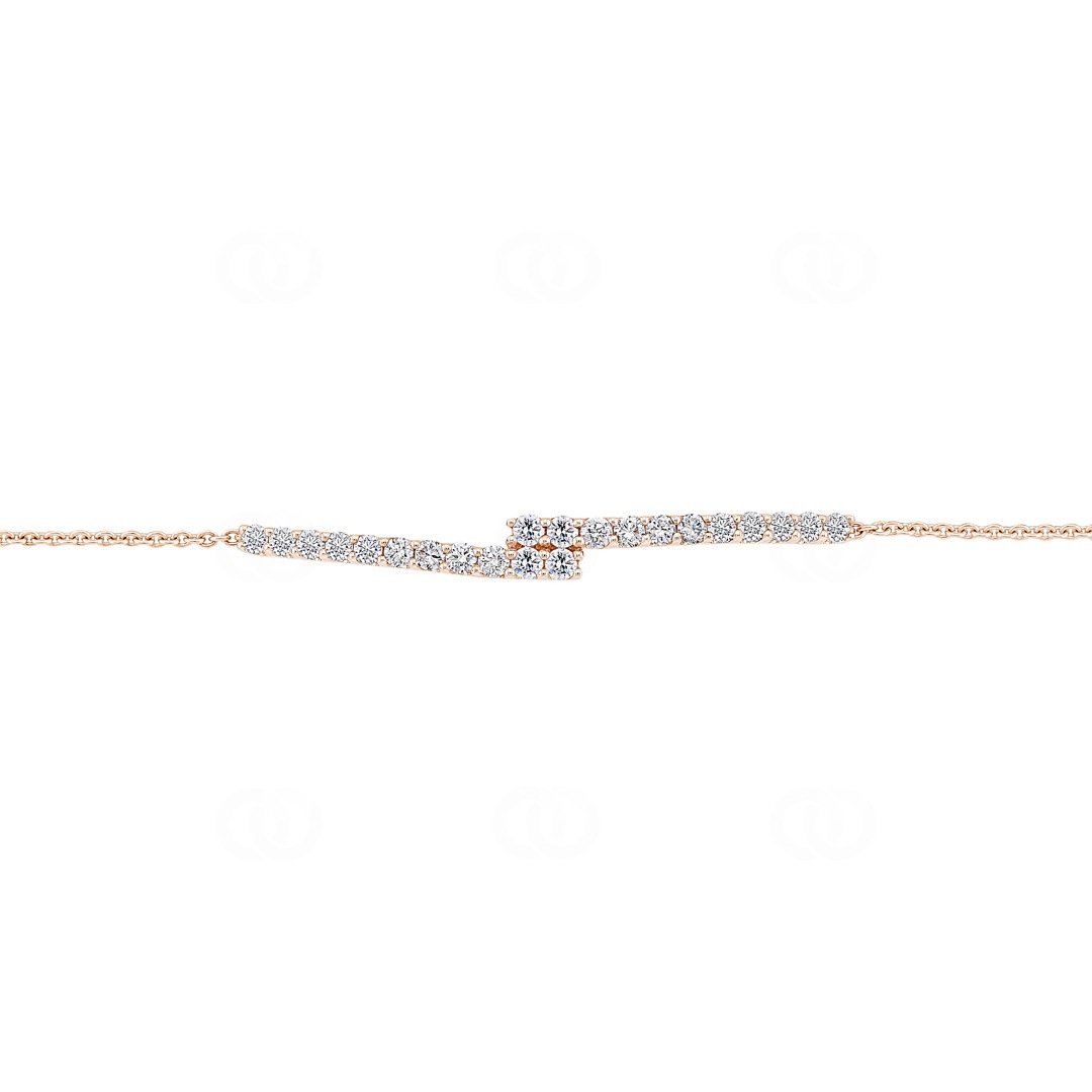 1.01 Karat Diamantarmband 750/18 K Roségold